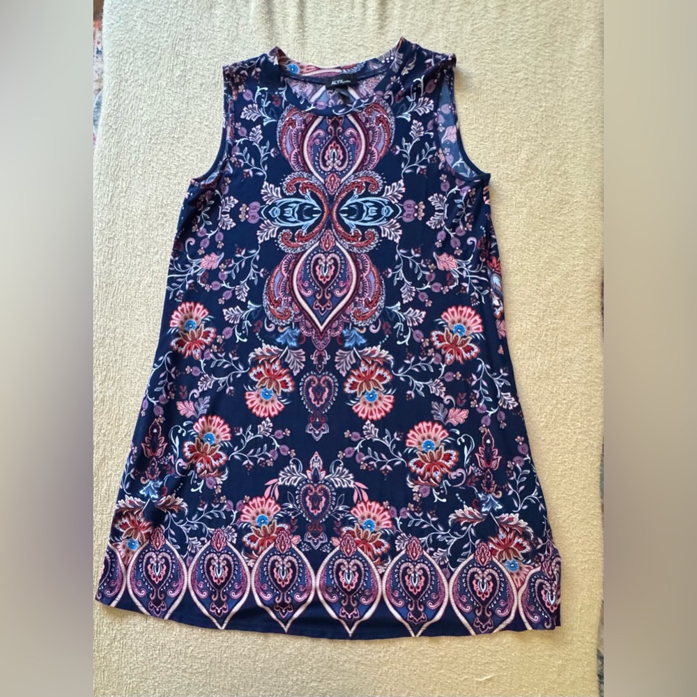 Alyx Navy and Pink Floral Dress